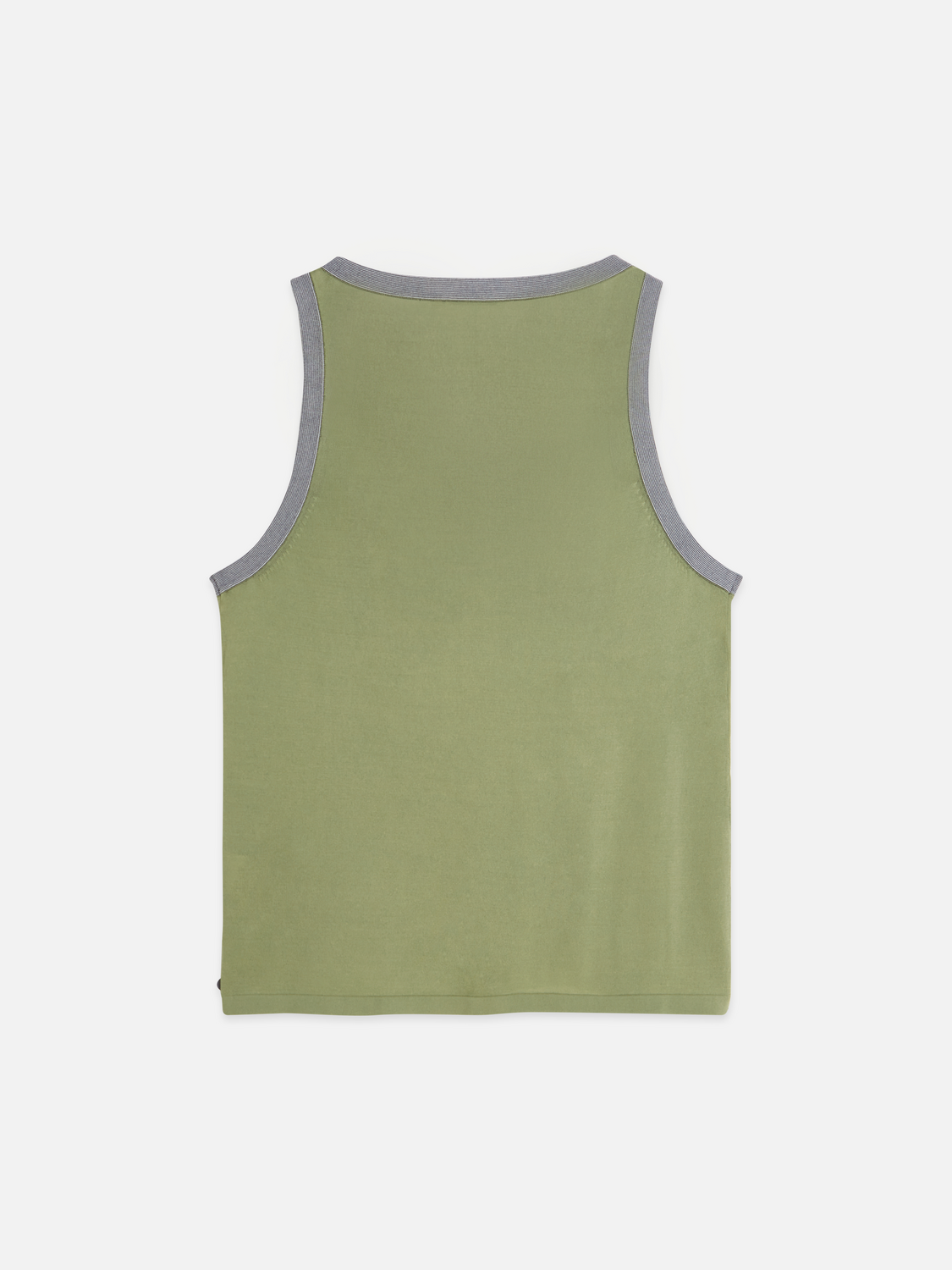 Stripe trim relaxed knitted vest