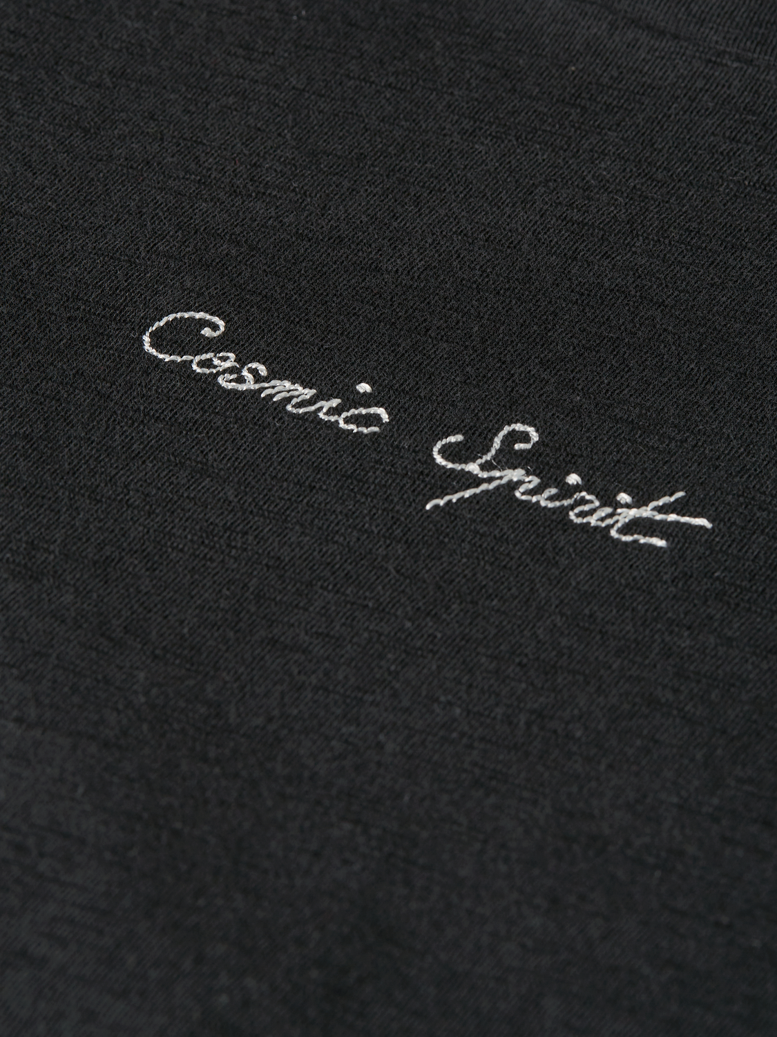 Embroidered slub T-shirt