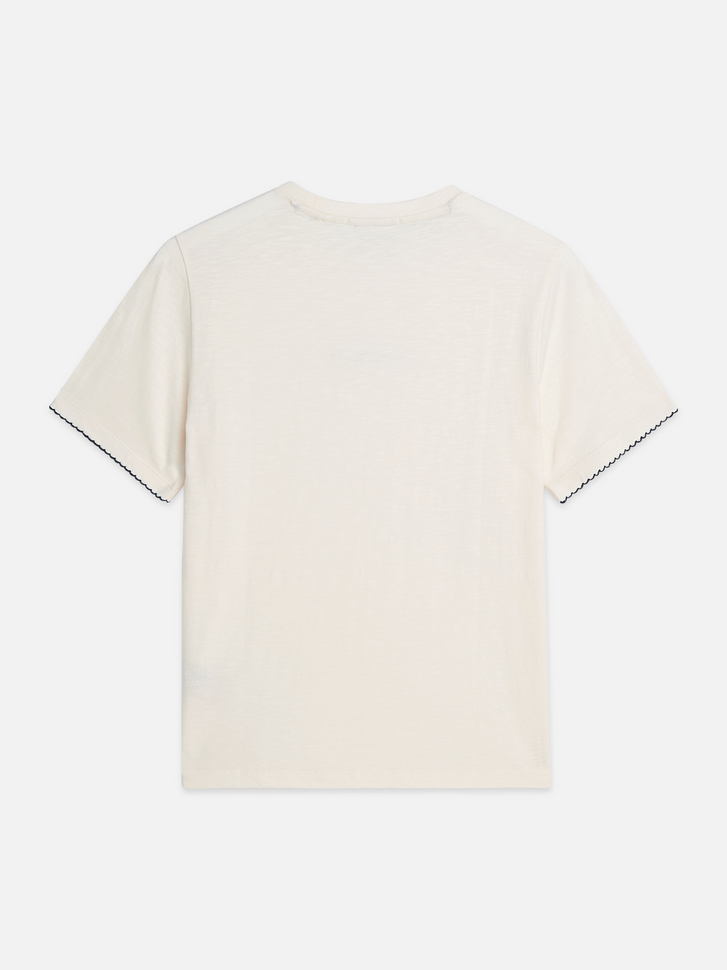 Embroidered slub T-shirt