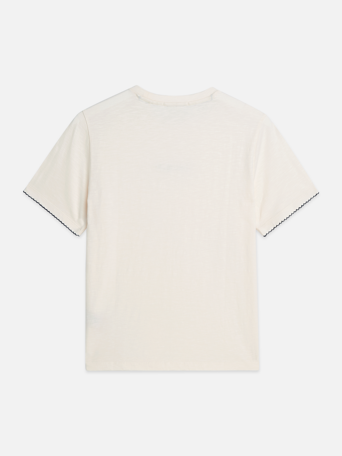 Embroidered slub T-shirt