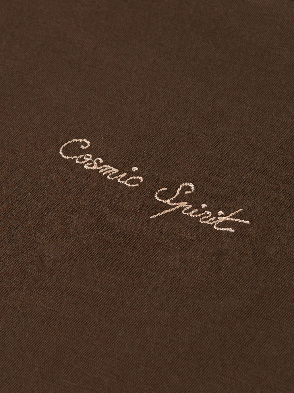 Embroidered slub T-shirt