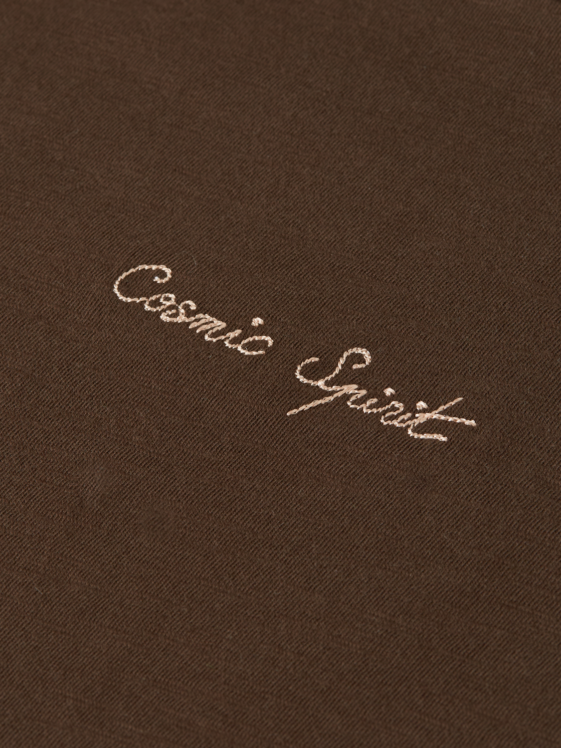 Embroidered slub T-shirt