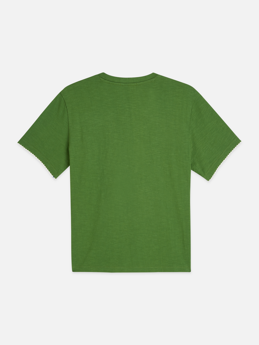 Embroidered slub T-shirt