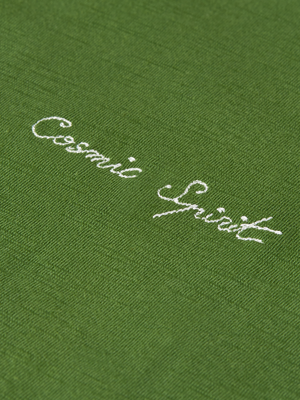 Embroidered slub T-shirt