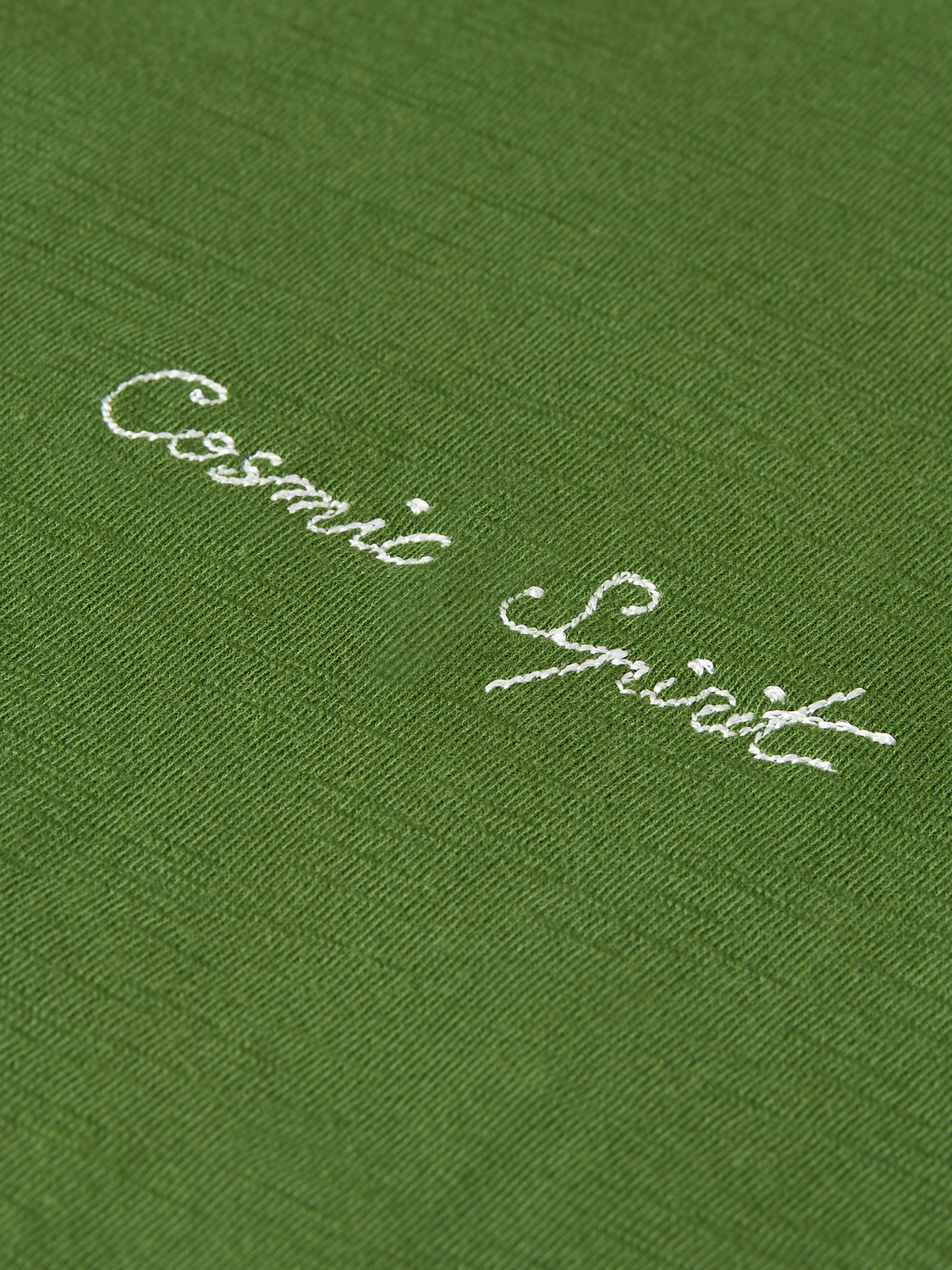 Embroidered slub T-shirt