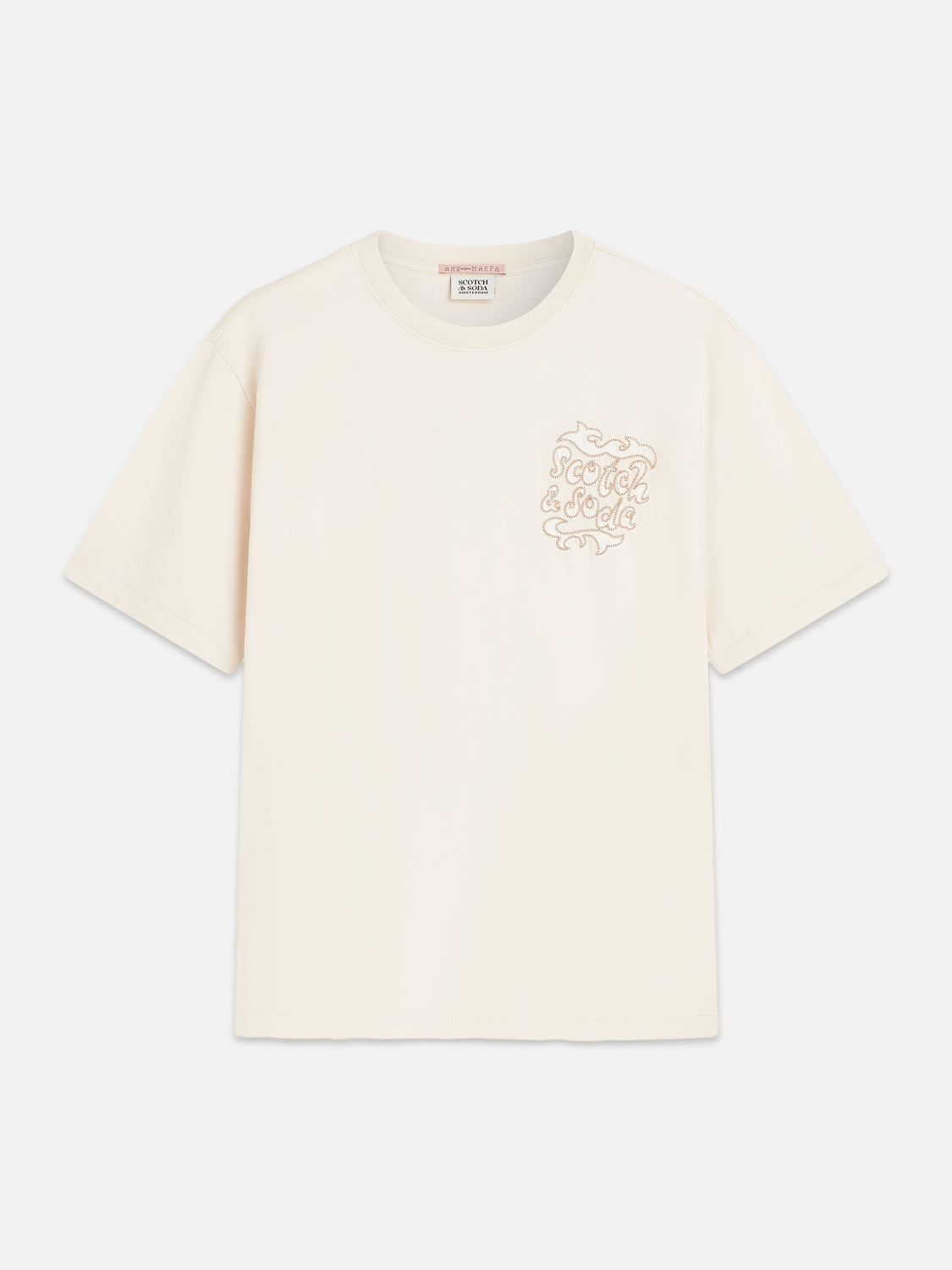 Washed artwork loose T-shirt