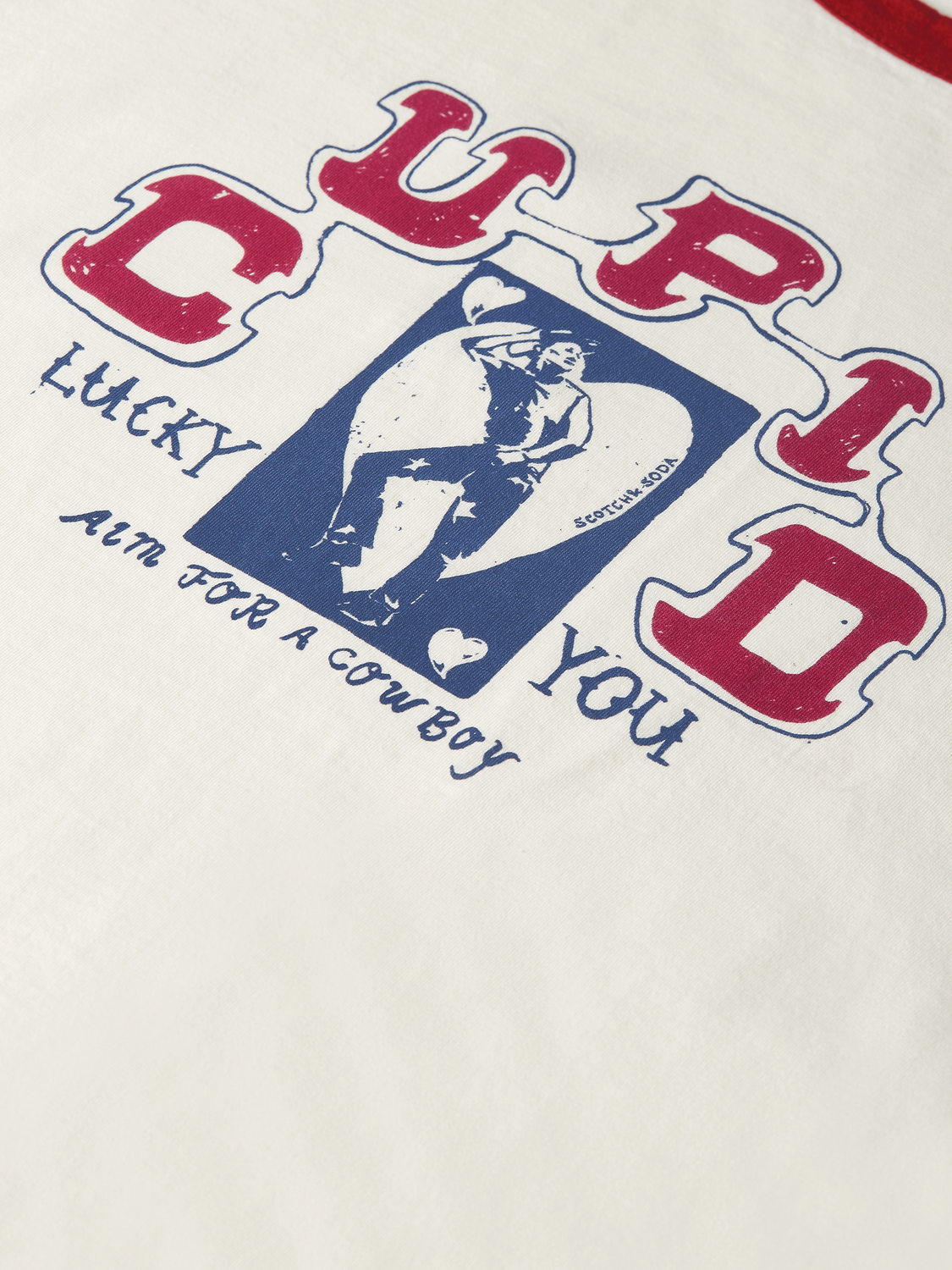 T-shirt with contrast binding