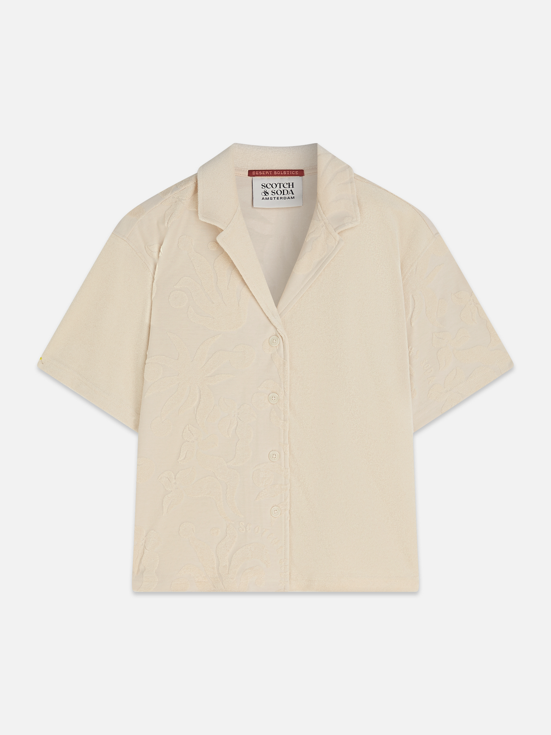 Towelling short sleeve shirt