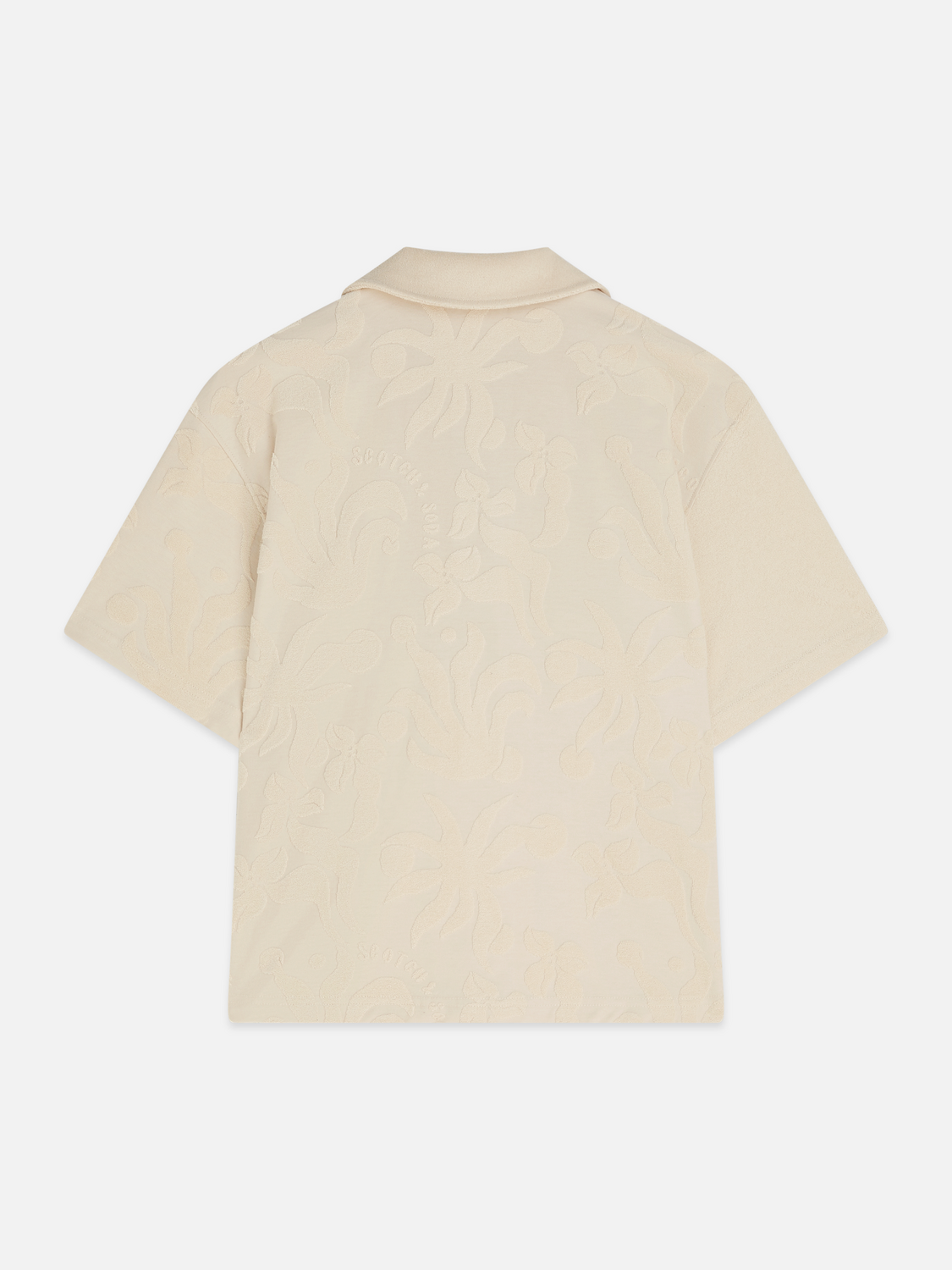 Towelling short sleeve shirt