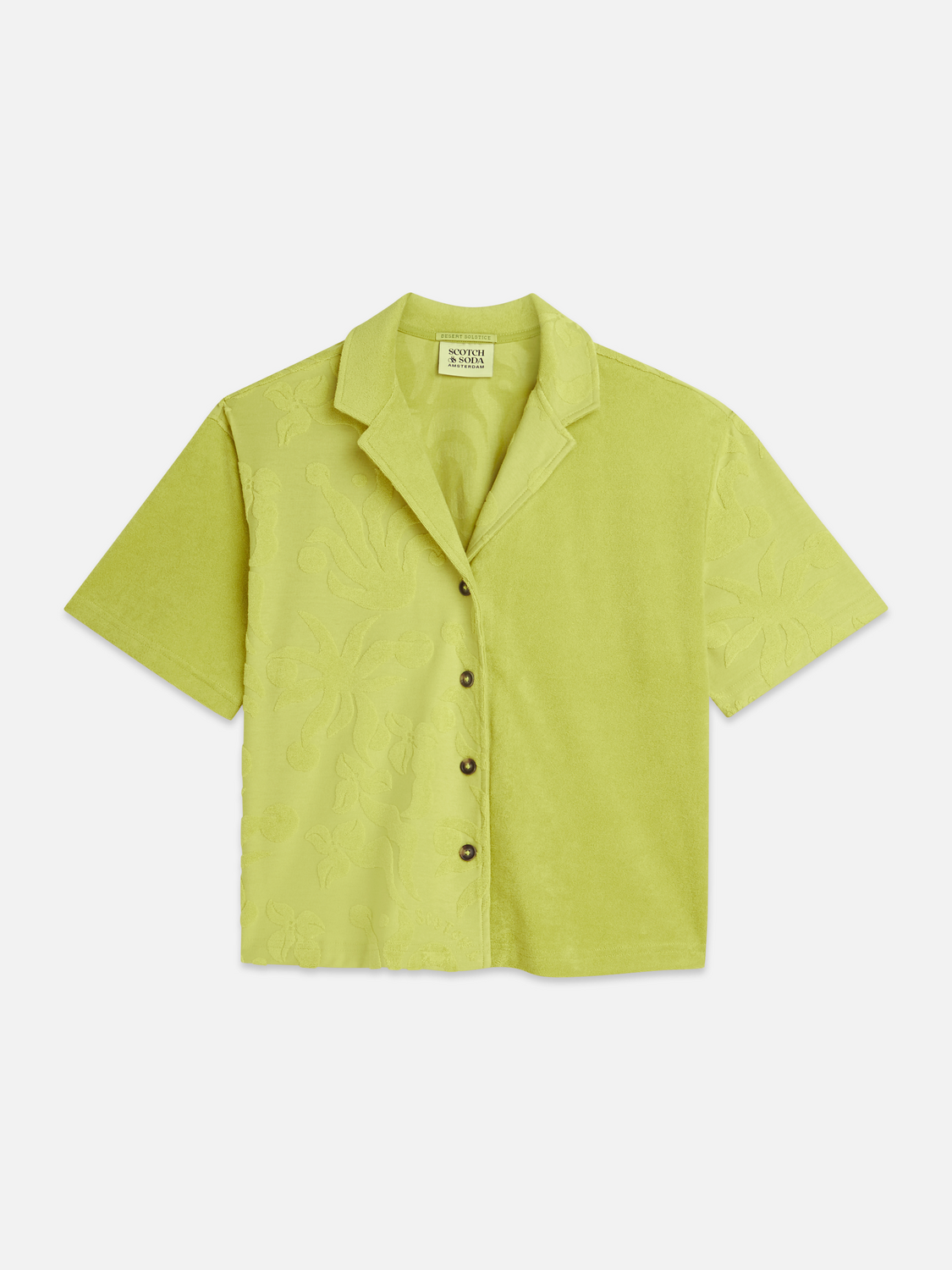 Towelling short sleeve shirt