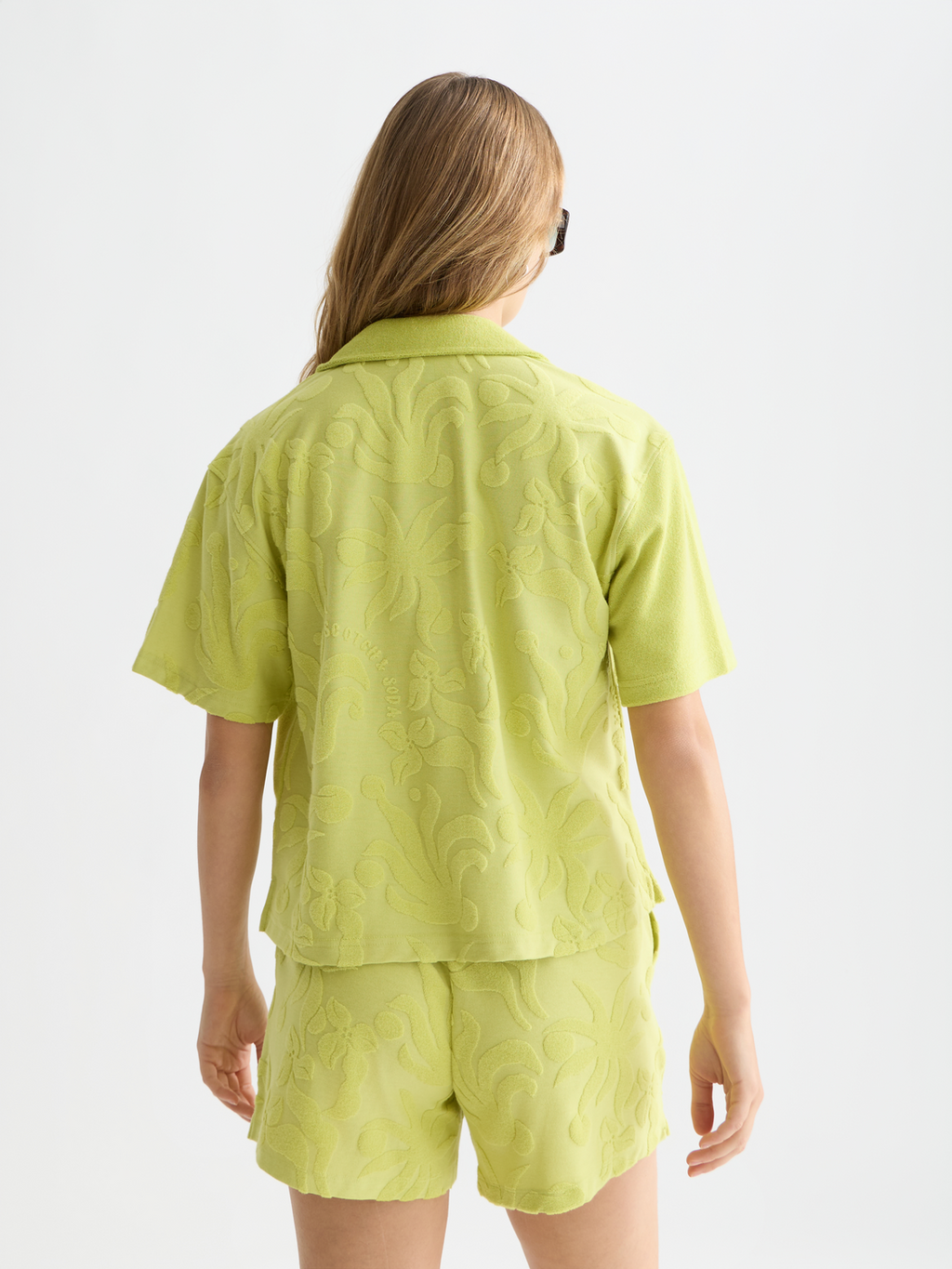 Towelling short sleeve shirt
