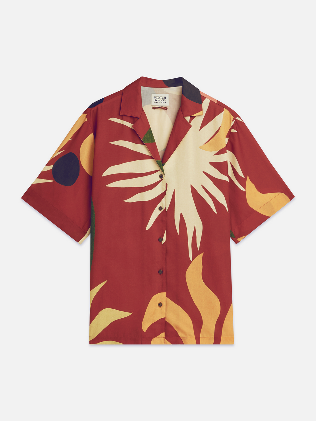 Printed short sleeve relaxed shirt