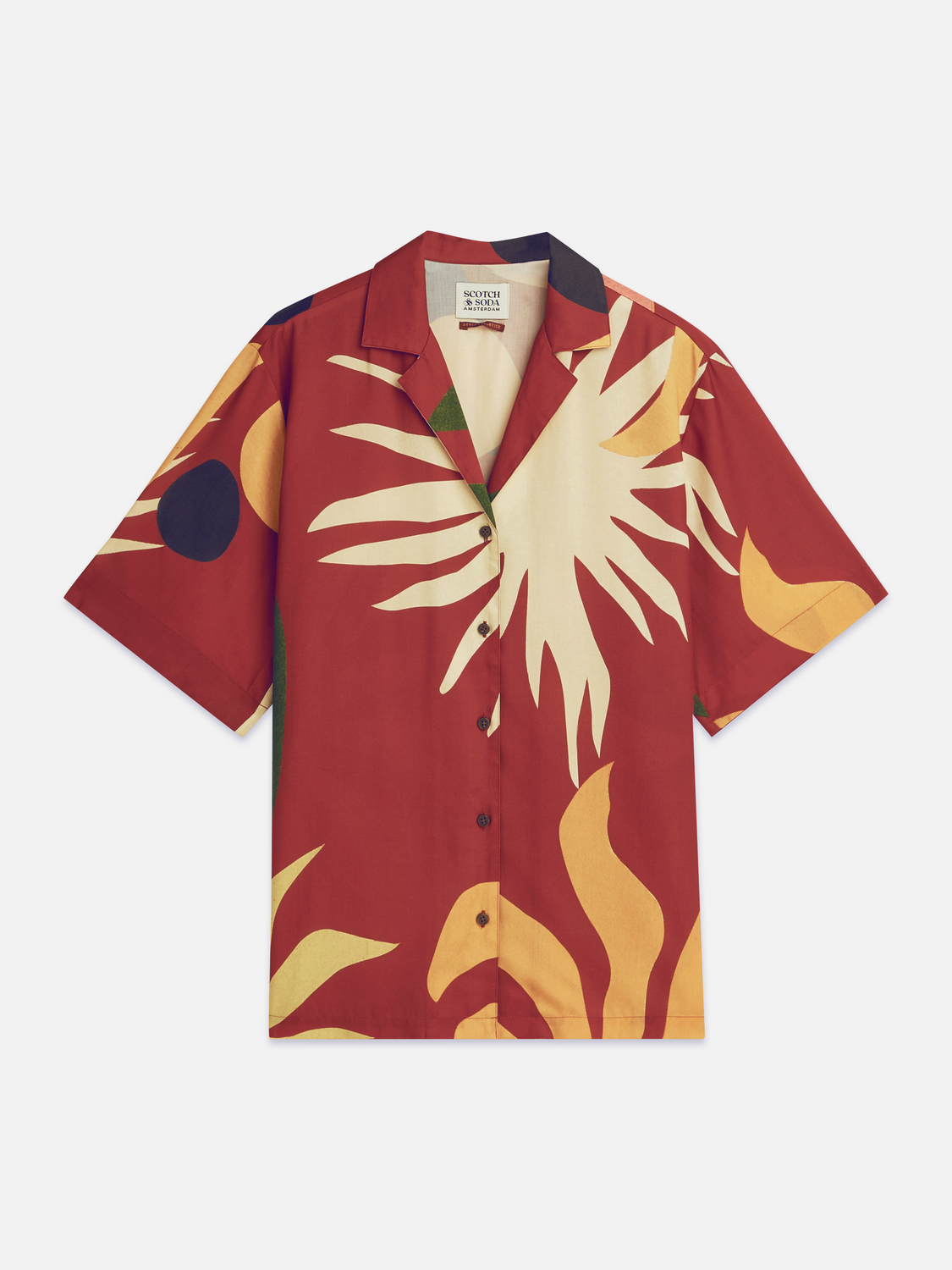 Printed short sleeve relaxed shirt