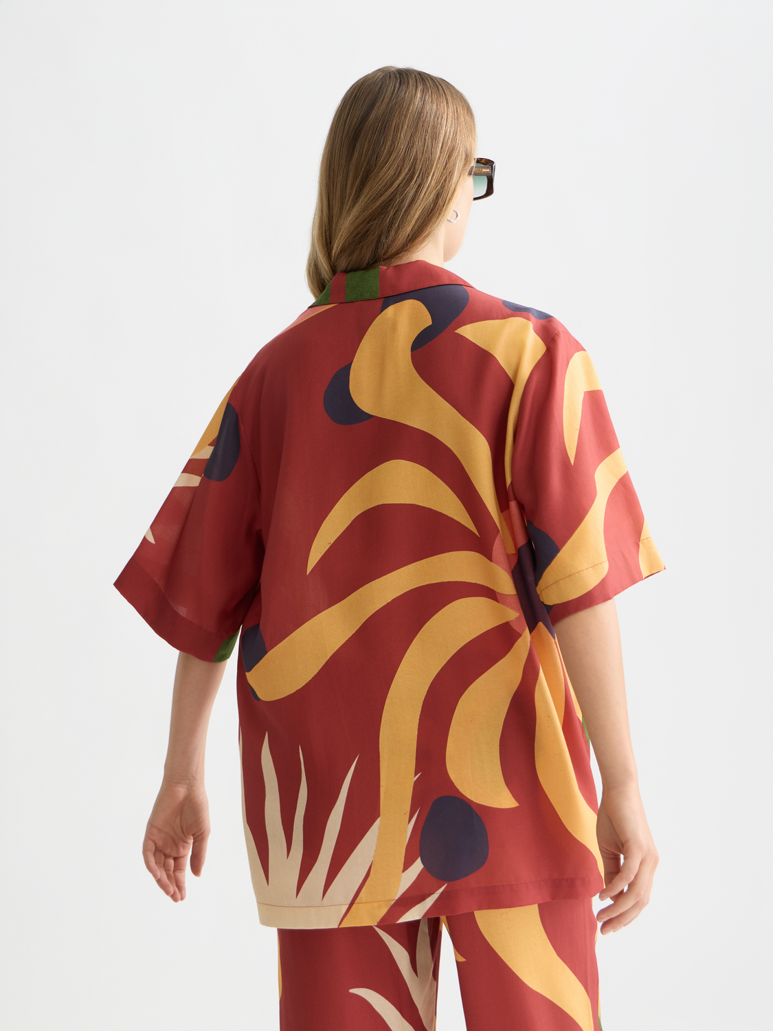 Printed short sleeve relaxed shirt