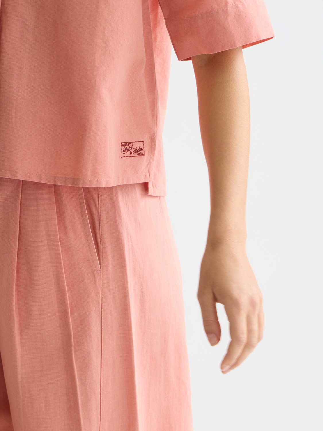 Cotton linen short sleeve shirt