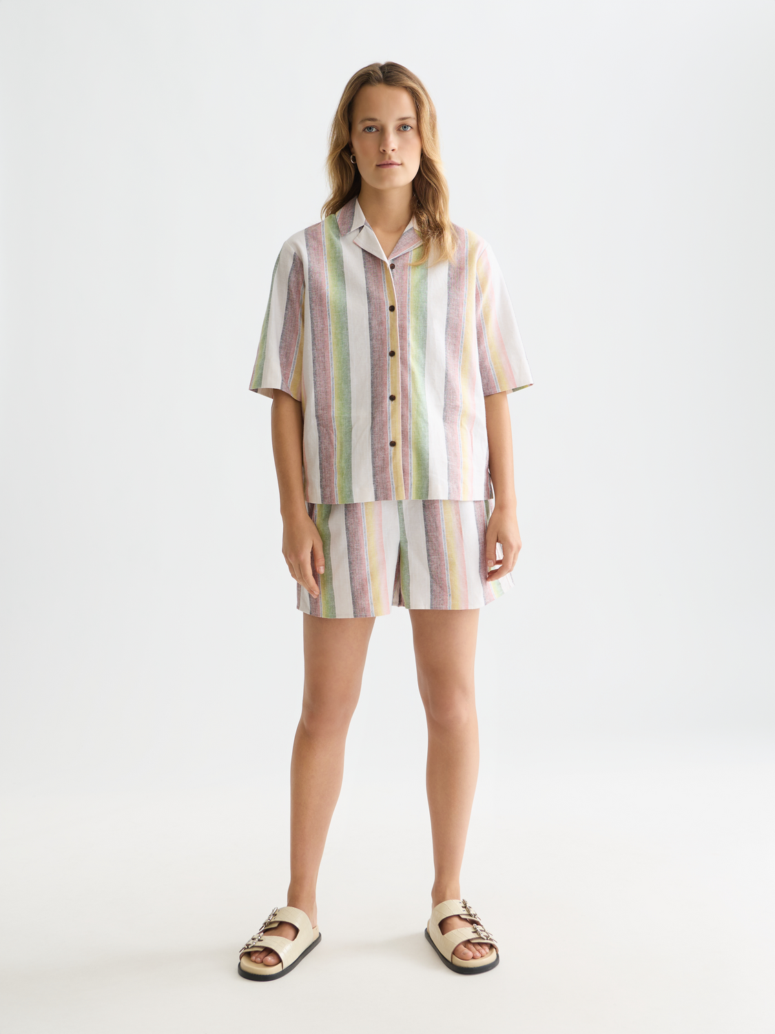 Striped short sleeve shirt