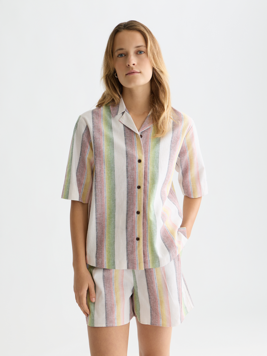 Striped short sleeve shirt