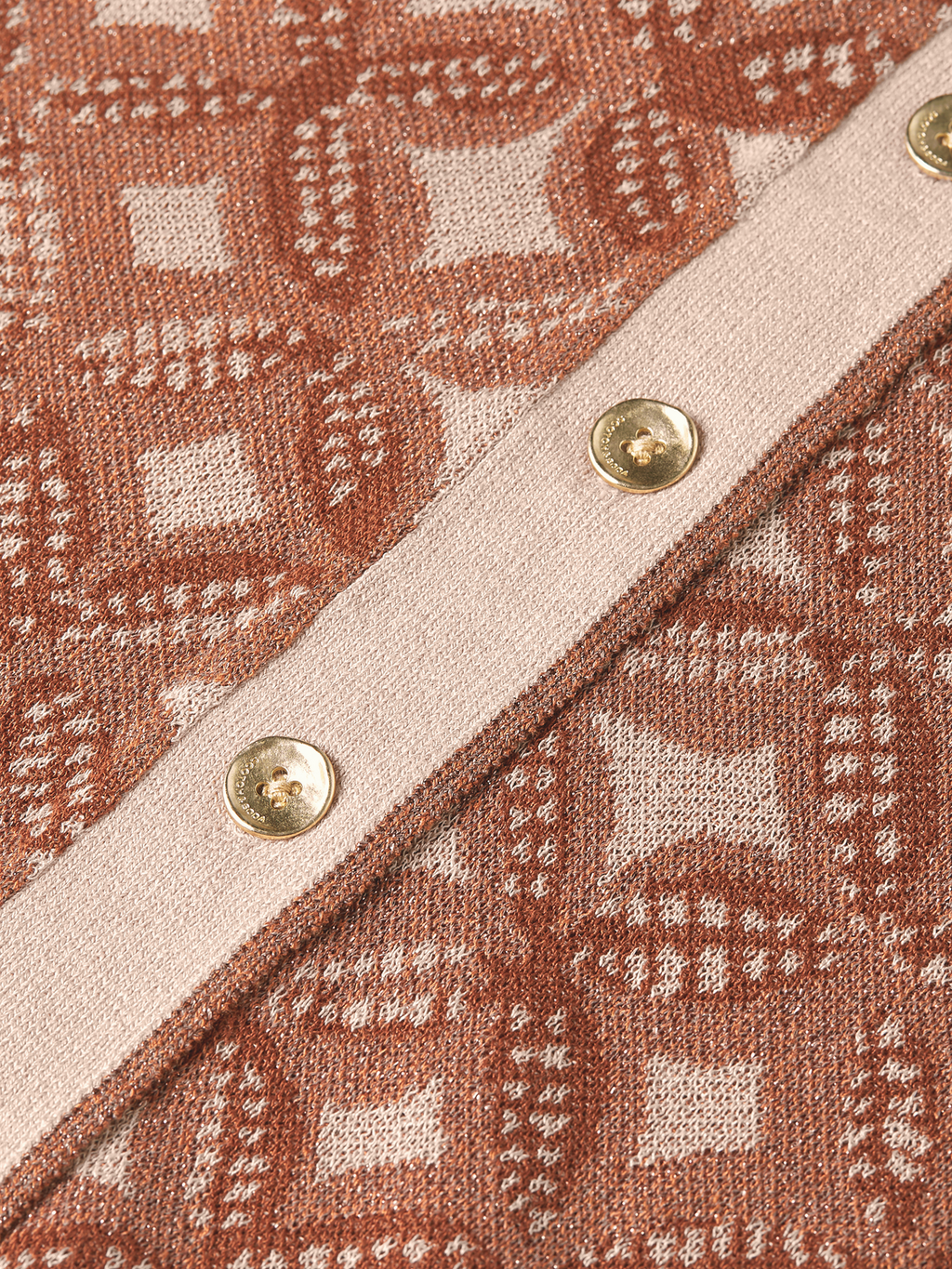 Jacquard knitted short-sleeve shirt