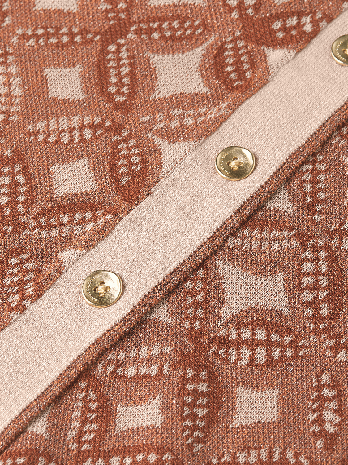 Jacquard knitted short-sleeve shirt