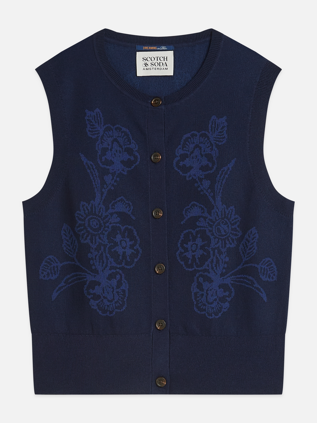 Jacquard knitted relaxed spencer