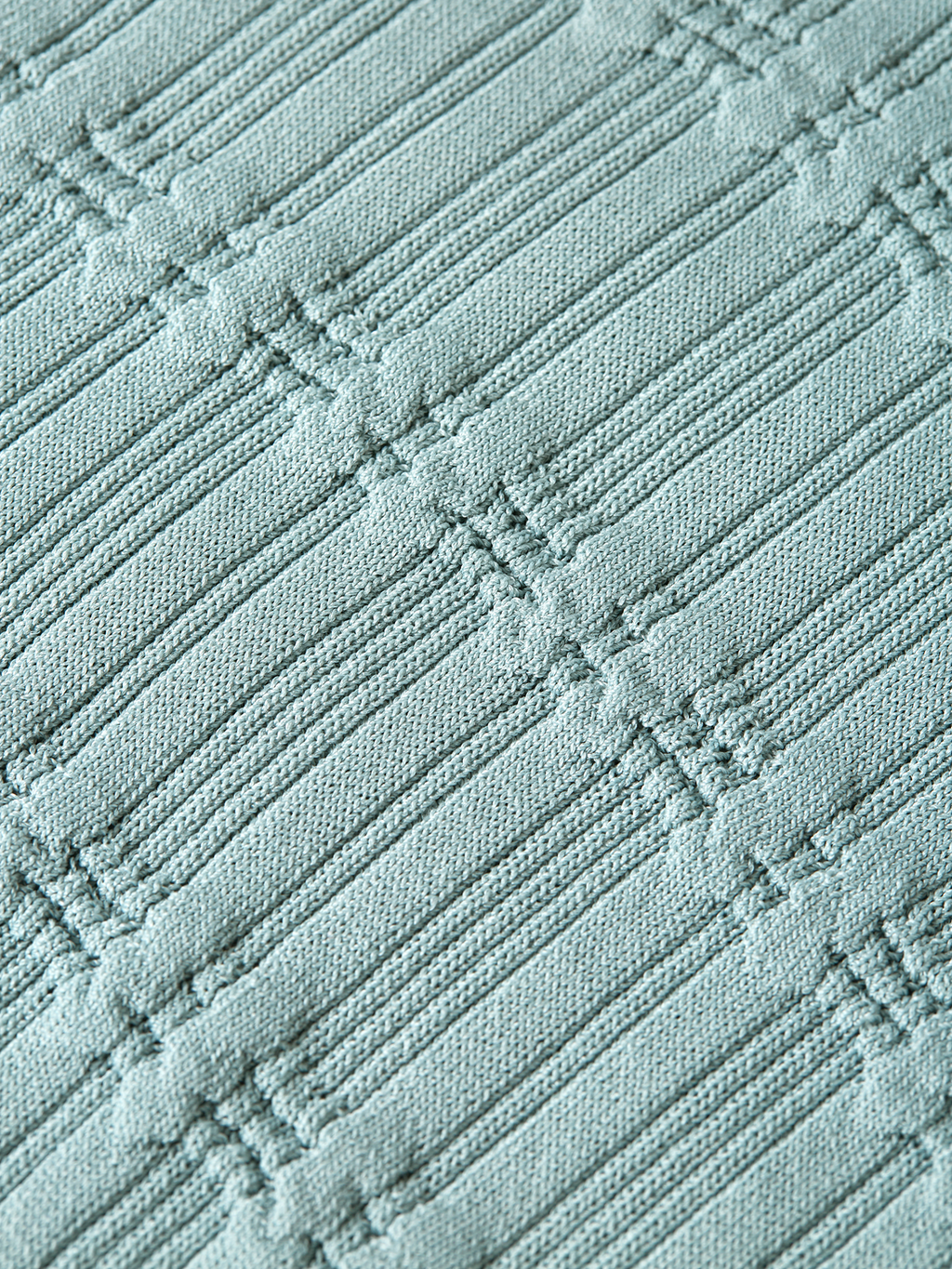 Ripple stitch fitted pullover