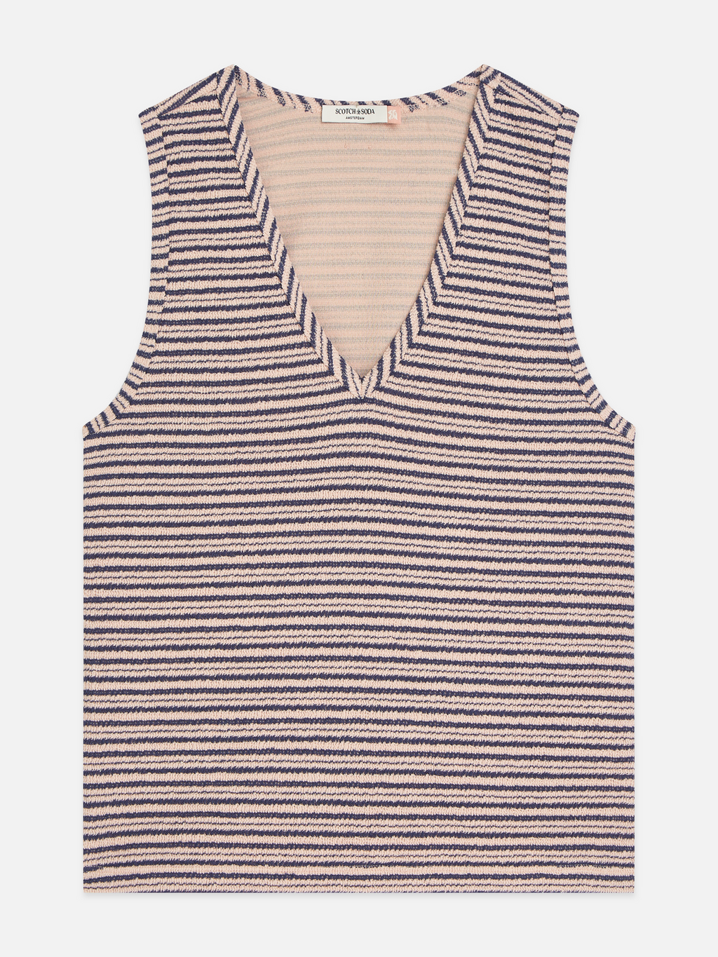 Stripe V-neck tank