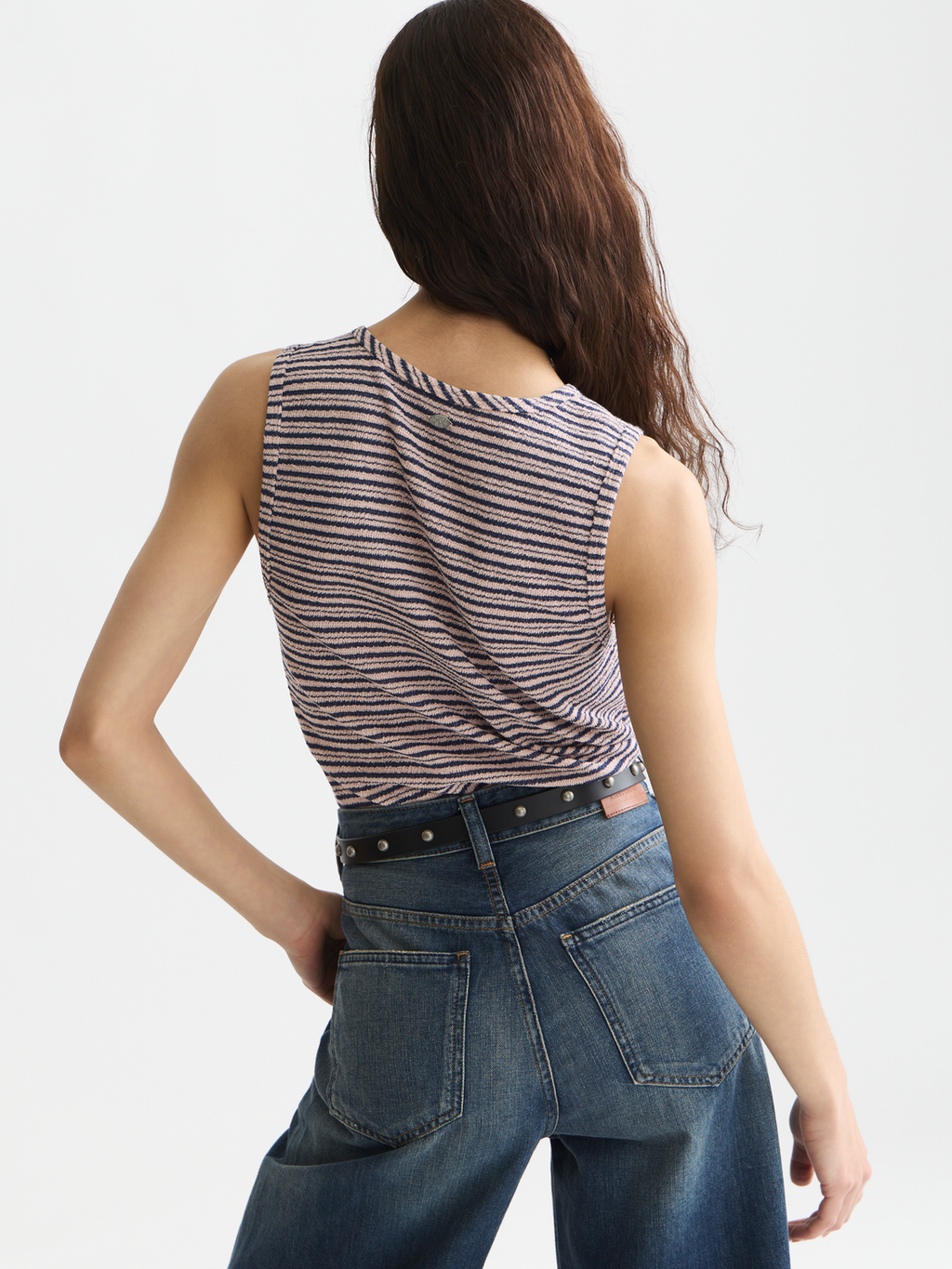 Stripe V-neck tank