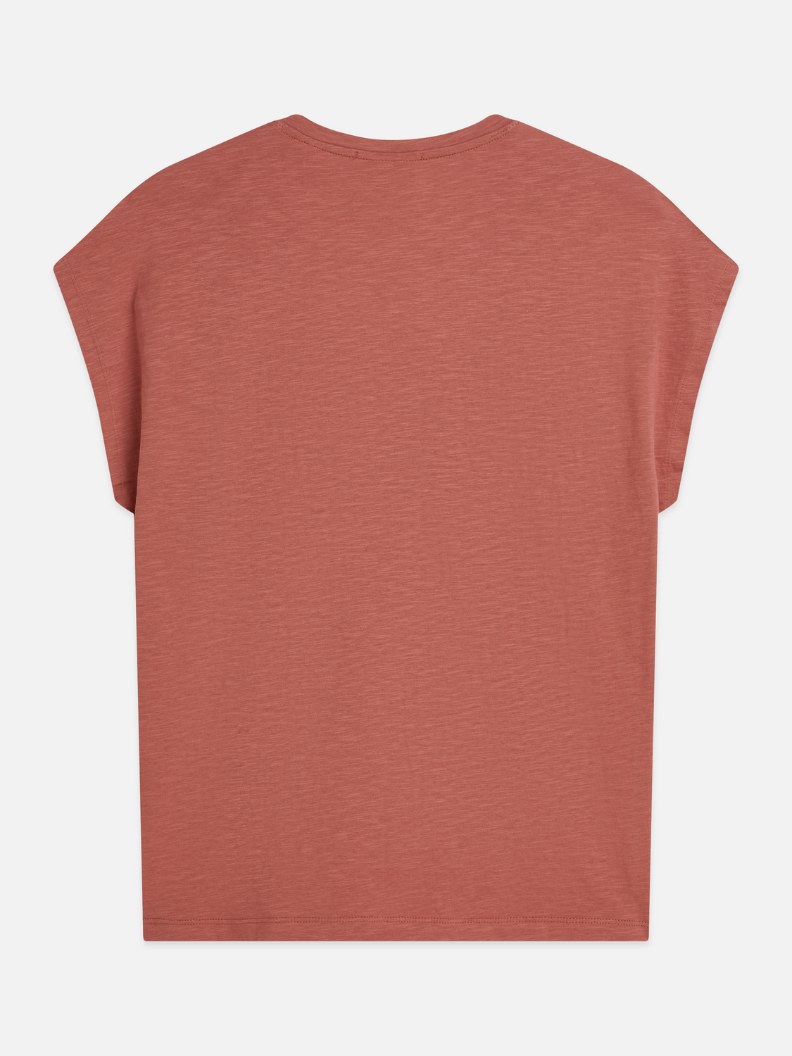 Ampersand embroidery V-neck T-shirt