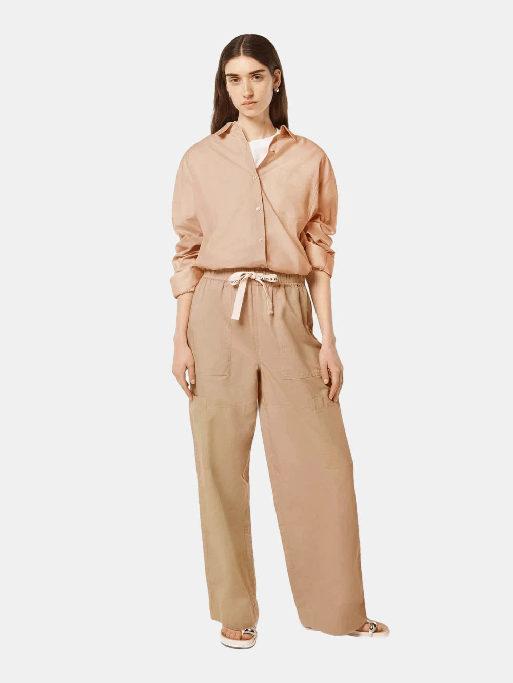 Oversized Light Weight Cotton Shirt (Open Brown) - Scotch & Soda