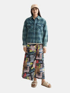 Washed Denim Checked Loose Overshirt - Scotch & Soda