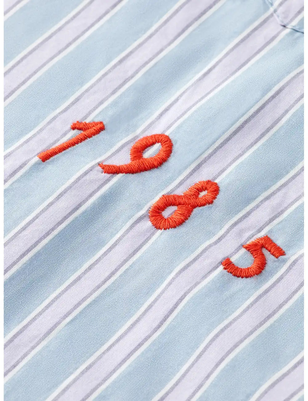 Embroidered Shirt Ocean detail view by Scotch & Soda