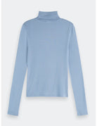 Roll Up Neck Tee flat lay back view by Scotch & Soda