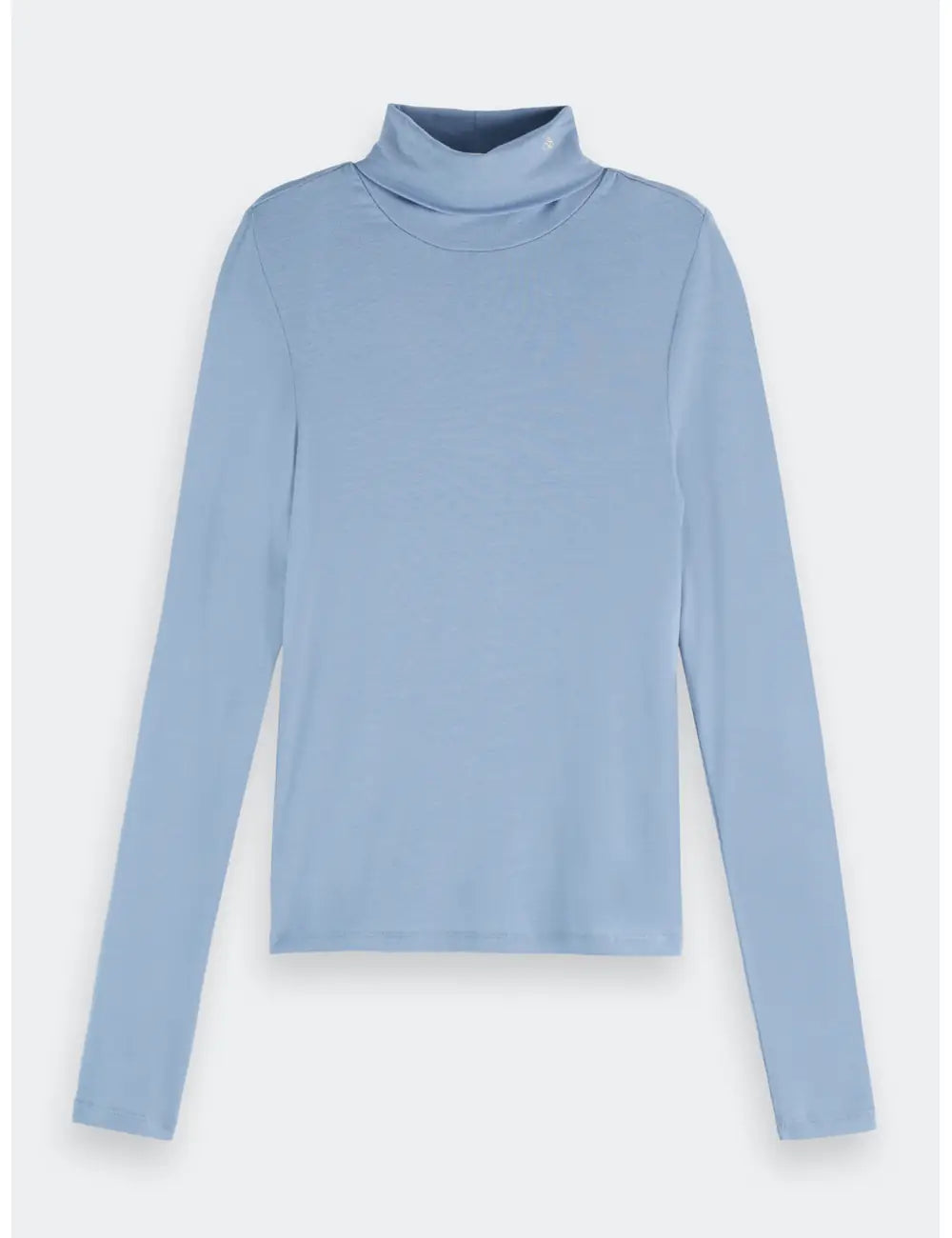 Roll Up Neck Tee flat lay front view by Scotch & Soda