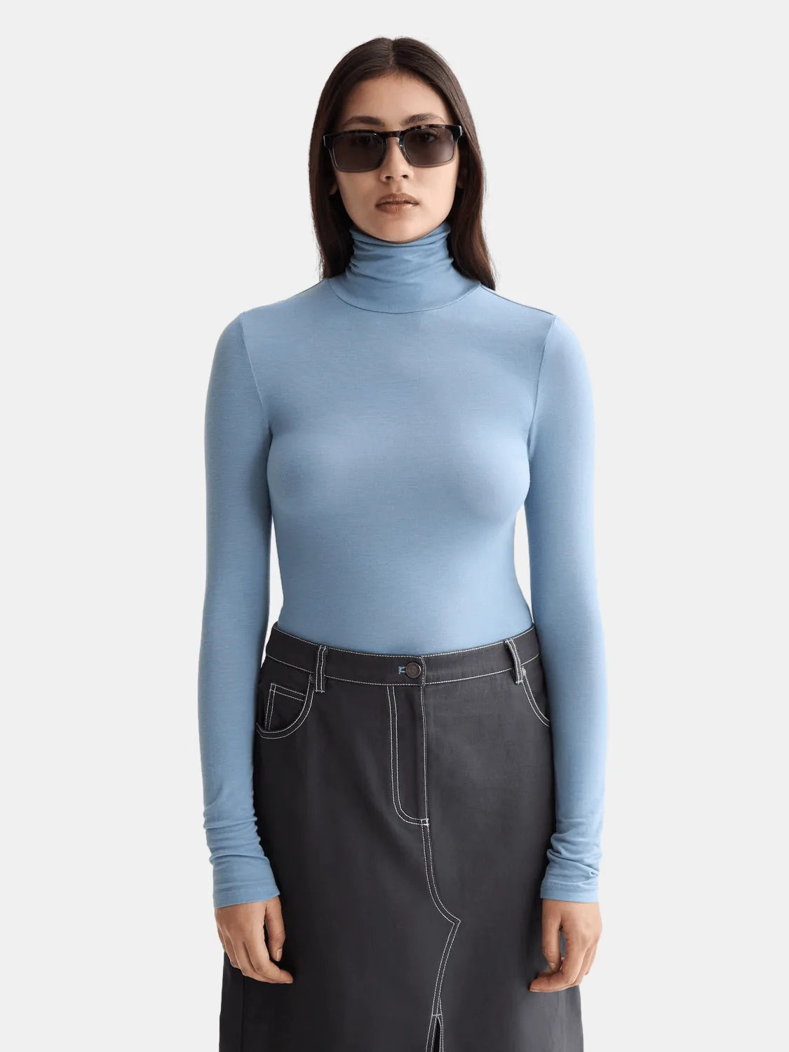 Roll Up Neck Long Sleeve T Shirt Image 3 - Scotch & Soda