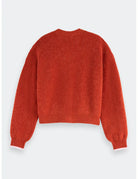 Fuzzy Relaxed Cardigan flat lay back view by Scotch & Soda