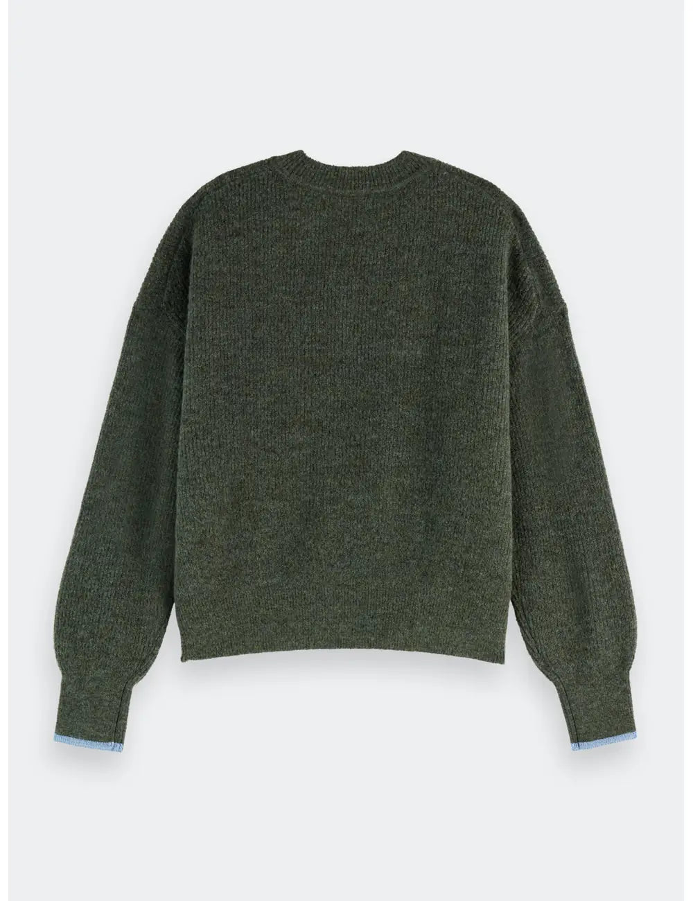 Fuzzy Crew Pullover flat lay back view by Scotch & Soda