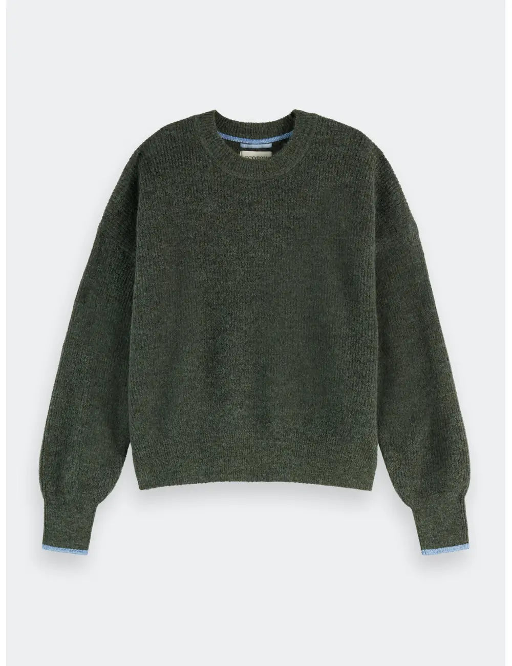 Fuzzy Crew Pullover flat lay front view by Scotch & Soda