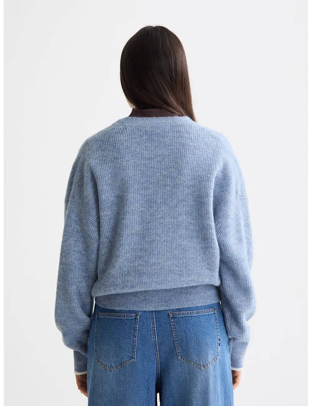 Fuzzy Crew Pullover detail shot showing fabric and craftsmanship by Scotch & Soda