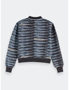 Lurex Jacquard Cardigan flat lay back view by Scotch & Soda