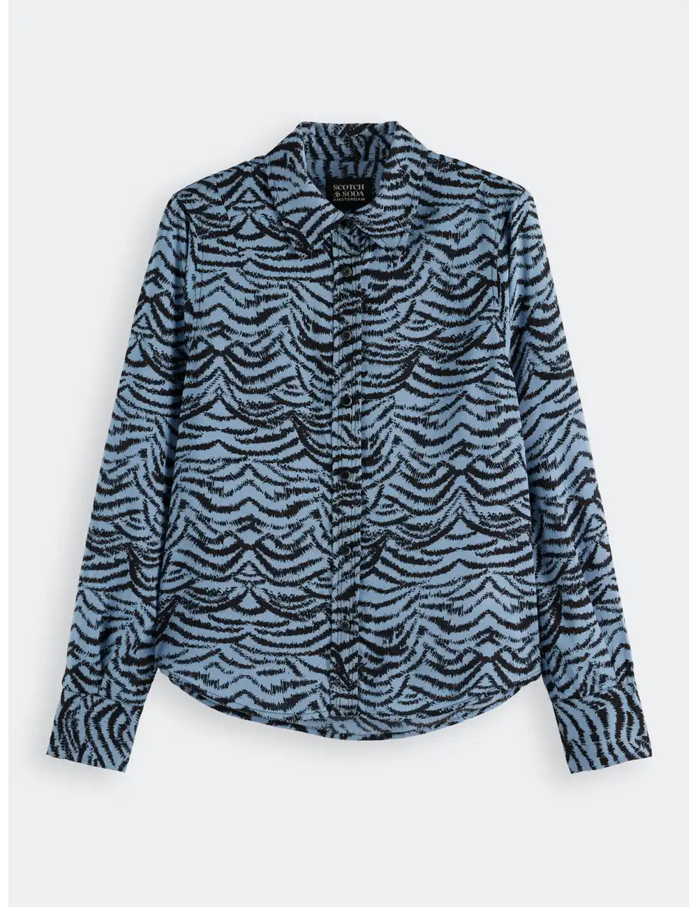 Relaxed Ikat Shirt flat lay front view by Scotch & Soda