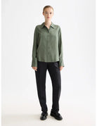 Jacquard Shirt Thyme full model shot showing overall fit by Scotch & Soda