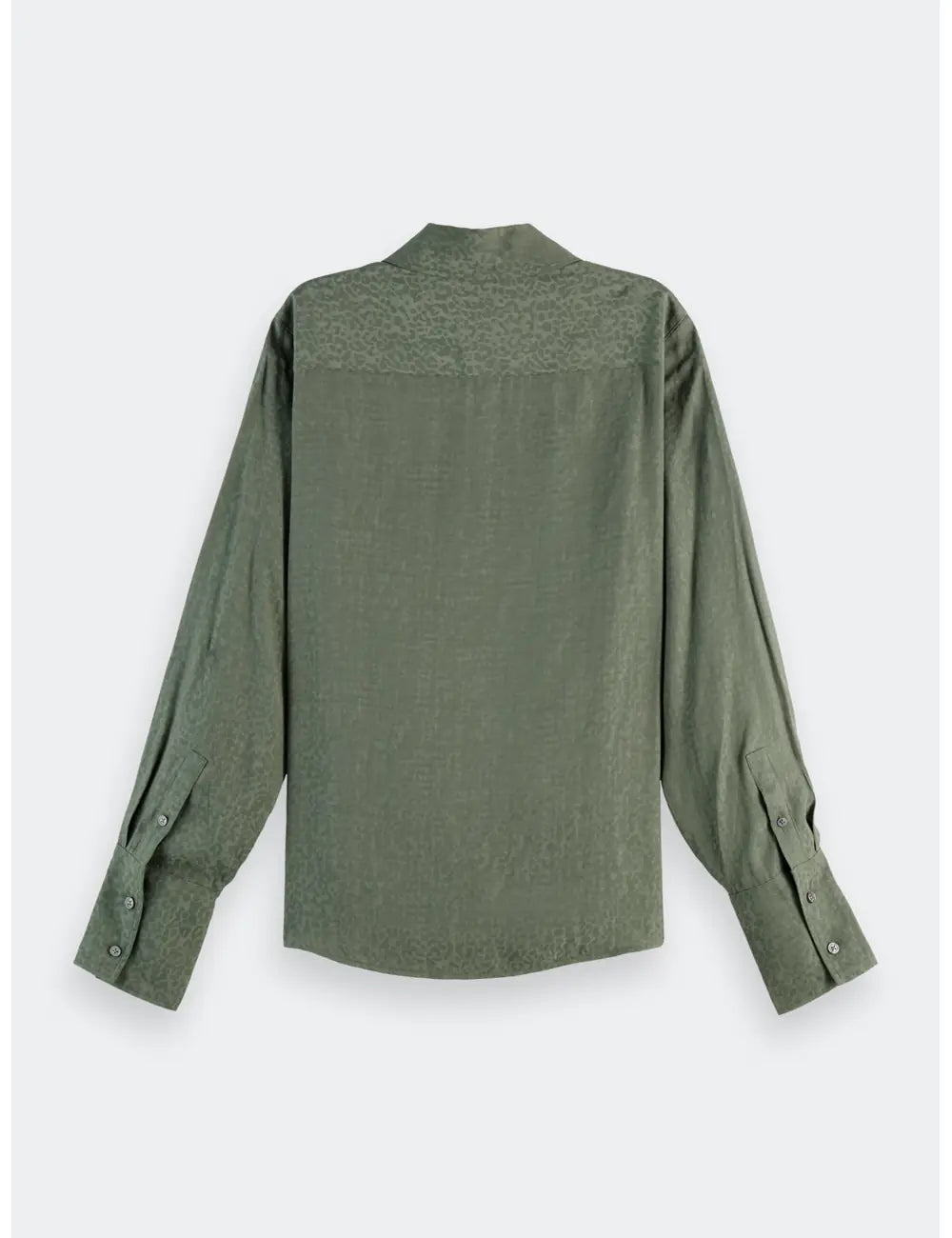 Jacquard Shirt Thyme flat lay back view by Scotch & Soda