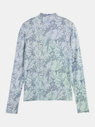 all-over-printed-mock-neck-long-sleeve-t-shirt back view by Scotch & Soda