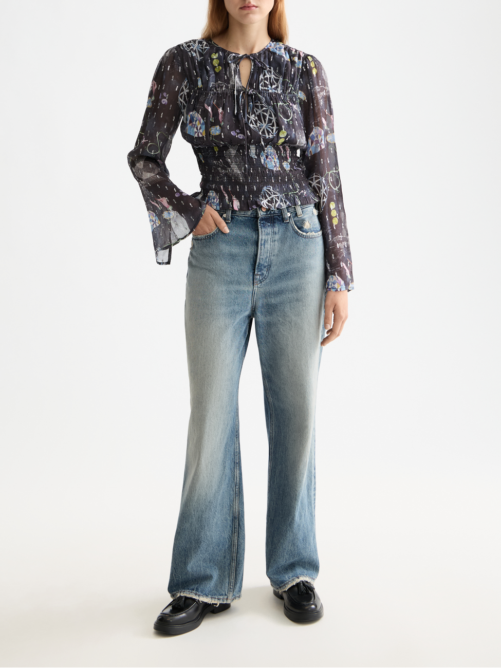 Smocked waist top