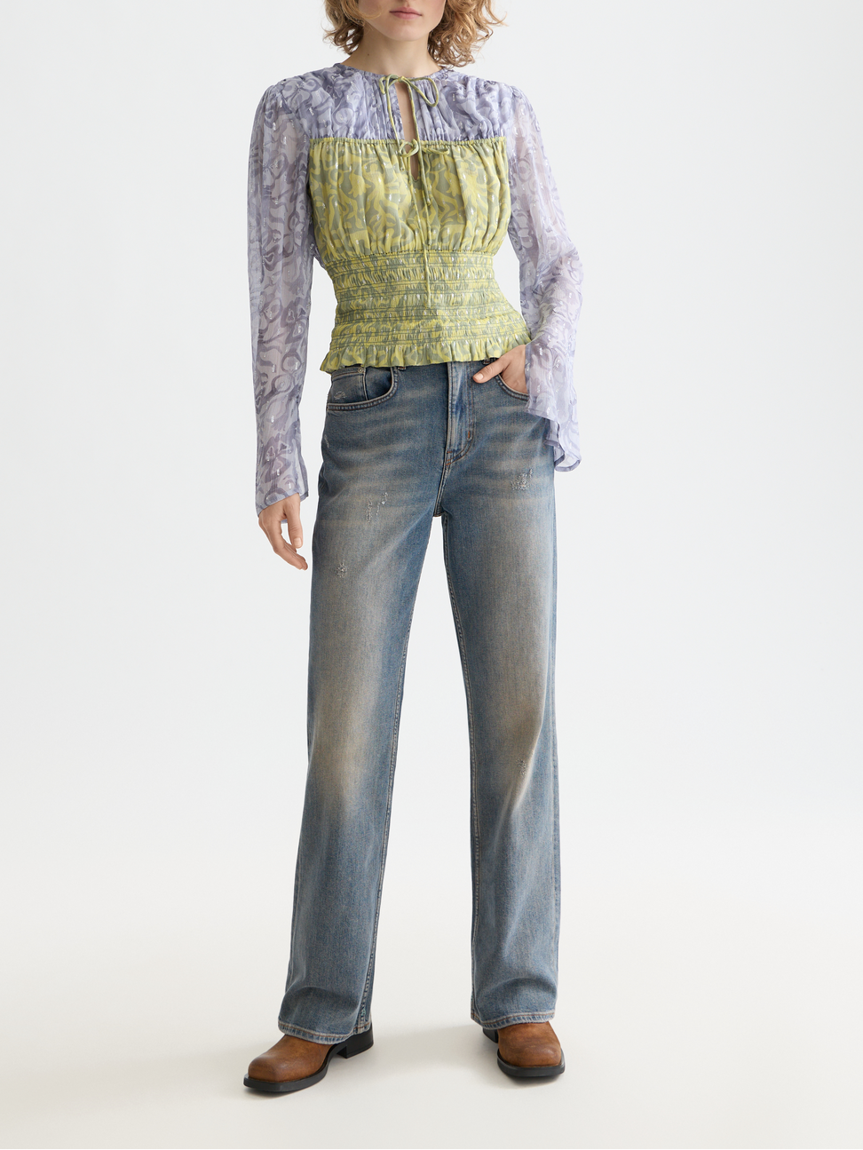 Smocked waist top