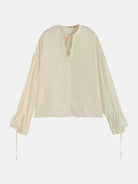 easy-top-with-draw-string-cuffs front view by Scotch & Soda