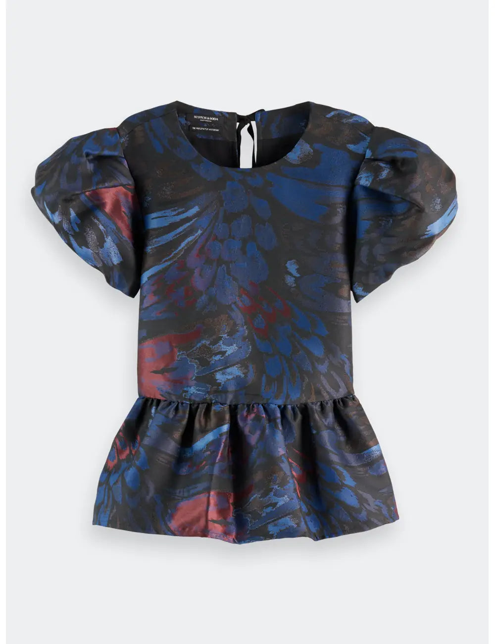 Cap Sleeve Peplum Top alternate angle by Scotch & Soda