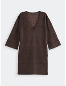 Metallic Pointelle Pullover flat lay front view by Scotch & Soda