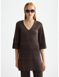 Metallic Pointelle Pullover