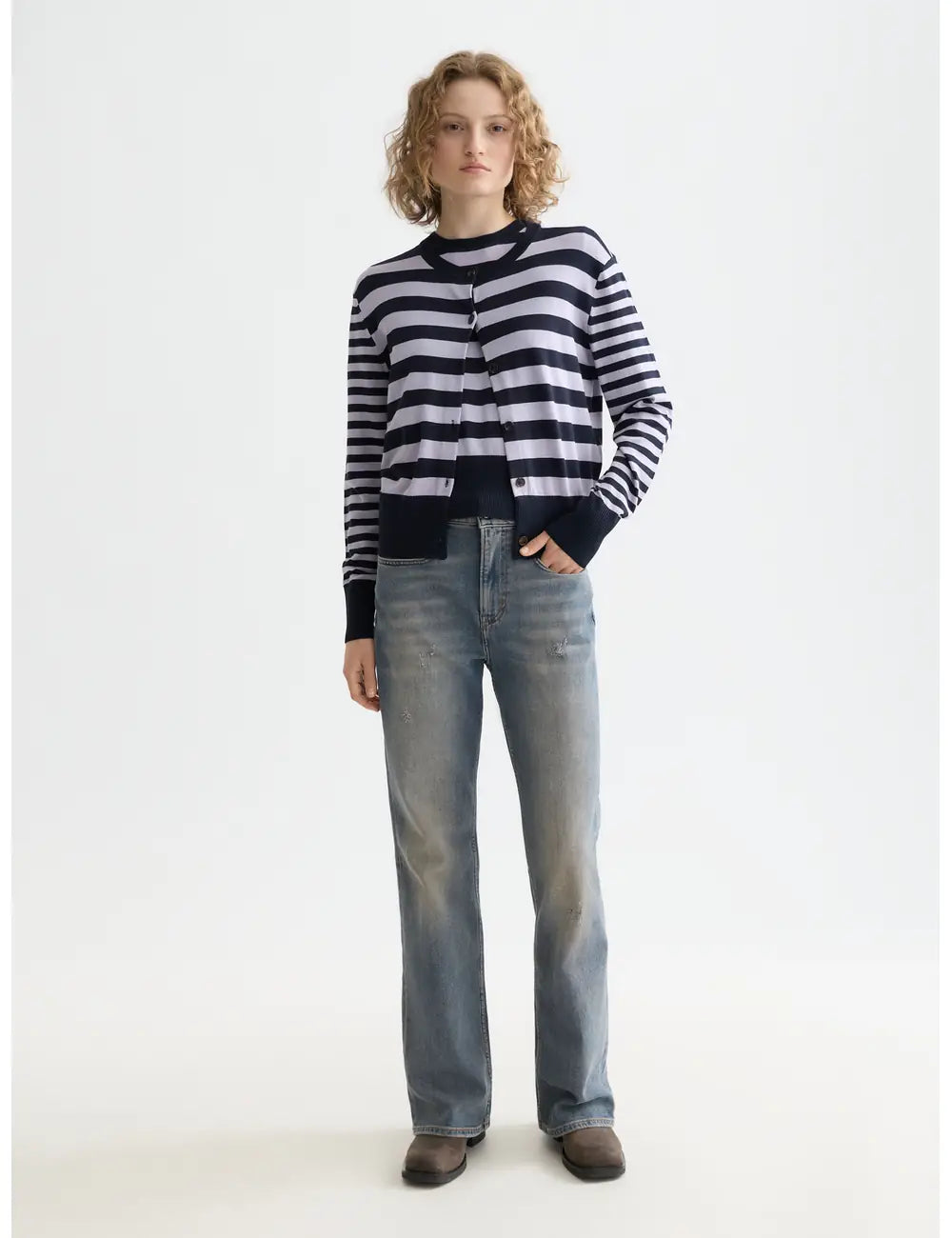 Relaxed Cardigan flat lay front view by Scotch & Soda